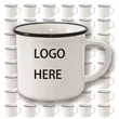 12oz White Enamel Outdoor Camping Travel Cup
