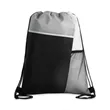 TRI-COLORED MESH POCKET DRAWSTRING BACKPACK