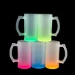 16oz Frosted Gradient Glass Beer Mug