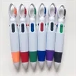 4-in-1 Multi-Color Retractable Ballpoint Pen with Keychain