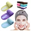 Adjustable Non-Slip Terry Cloth Headband for Washing Face