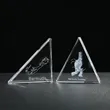 Crystal Beveled Triangle Paperweight