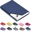 Slim PU Leather Business Card Holder with Magnetic Closure
