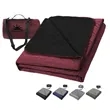 Waterproof Camping Fleece Stadium Blanket w/ Strap Handbag