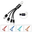 3 in 1 Light Up Charging Cable with Keychain