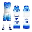 Custom Light Blue Double Side Sets Sportswear Basketball Top