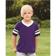 Augusta Sportswear Youth V-Neck Jersey with Striped Sleeves