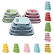 Collapsible Silicone Food Storage Containers Airtight Lids