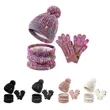 Kids Winter Hat Gloves Scarf Set