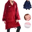 Oversized Microfiber & Sherpa Wearable Blanket