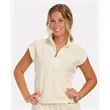 Boxercraft Women's French Terry Half-Zip Short Sleeve Swe...