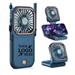 3In1 Foldable Neck Fan w/ Phone Stand Holder, Power Bank