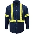 Bulwark Men's Dress Uniform Shirt with CSA reflective tri...