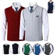 Custom Logo Men's Knitted V-Neck Sweater Vest
