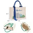 Personalized Structured Canvas Tote Bag with Ribbon Accent