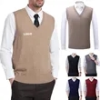 Custom Men's V-Neck Sweater Wool Blended Vest