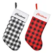 Large Plaid Christmas Holiday Hanging Stockings
