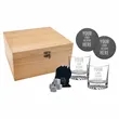 Red Alder Whiskey Set with 2 Glasses, Slate Coasters, Stones