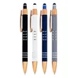 Stevy Stylus Soft Touch Click Metal Pen - Copper Accents