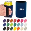 Neoprene Collapsible Beer Can Cooler W/ Elastic Strap