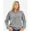 J. America Women's Electric Fleece Quarter-Zip Sweatshirt