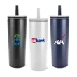ChillFlow Insulated Stainless Steel Tumbler with Straw 24oz