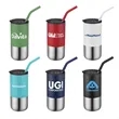 16oz Dual-Walled Stainless Steel/Polypropylene Tumbler with