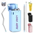 304 Stainless Steel Retractable Telescopic Straw with Case