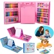208-Piece Deluxe Art Set with Double-Sided Trifold Easel