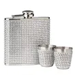 Women 6oz Stainless Steel Diamond Design Hip Flask