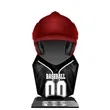 Wood Trophy Number PlateHelmet High def Color