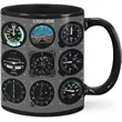 Pilot Meter Aircraft Flight Ceramic Coffee Mug