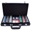 Custom 300pcs Poker ABS Casino Chip Set Luxury Aluminum Case