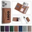 Mobile Phone Back Sticker Magnetic Leather Card Holder