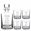 850ml Round Glass Decanter Set with 4 Glasses