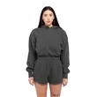 Shaka Wear Women's Garment-Dye Crop Hooded Sweatshirt