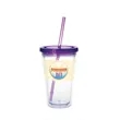 Good Value™ Clear Tumbler with Colored Lid - 18 oz.