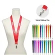 3/4" Heat Transfer Lanyard with Bulldog Clip