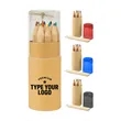 12 Color Pencil Tube Set with Sharpener