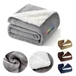 63" X 51" Embroidered Soft Oversized Mink Sherpa Blankets