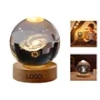 3D Galaxy Globe Crystal Ball with Led Wood Base
