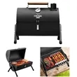 Portable Charcoal Grill with Thermometer Outdoor BBQ