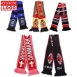Acrylic Knitted Stadium Sports Scarf With Fringe
