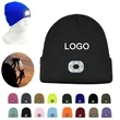 Solid Color Cuff Beanie with LED Headlamp