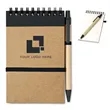 Retro Cowhide Coil Notebook with Pen