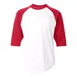 Badger Youth B-Core Three-Quarter Sleeve Baseball T-Shirt