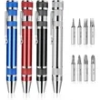 Aluminum Alloy 8 in 1 Pocket Mini Screwdriver Pen