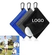 Portable Microfiber Golf Ball Towel w/Carabiner 6''x6''