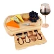 Large Cheese Board Set Large with 4 Knives and Slide Drawer