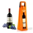 Lether Wine Gift Bag Single Bottle Carrier Tote